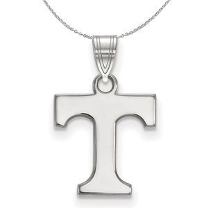 Sterling Silver U. of Tennessee Small Initial T Necklace - 20 Inch